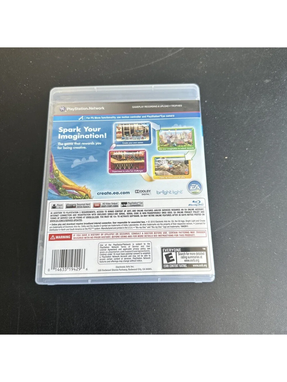 Create Sony PlayStation 3 PS3 Game CIB E Electronic Arts NTSC-U/C Move